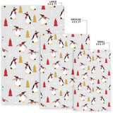 Penguin Christmas Tree Pattern Area Rug