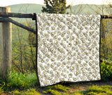 Popcorn Pattern Print Design 04 Premium Quilt