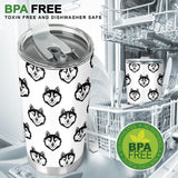 Siberian Husky Pattern Tumbler