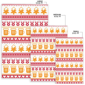 Beer Sweater Printed Pattern Area Rug