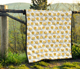 Pancake Pattern Print Design 01 Premium Quilt