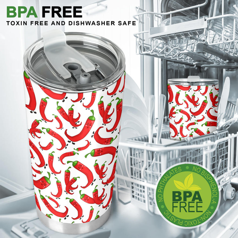 Red Chili Pattern Tumbler