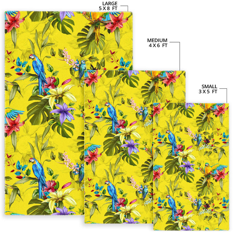 Colorful Parrot Pattern Area Rug