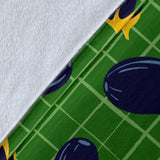 Eggplant Pattern Print Design 04 Premium Blanket