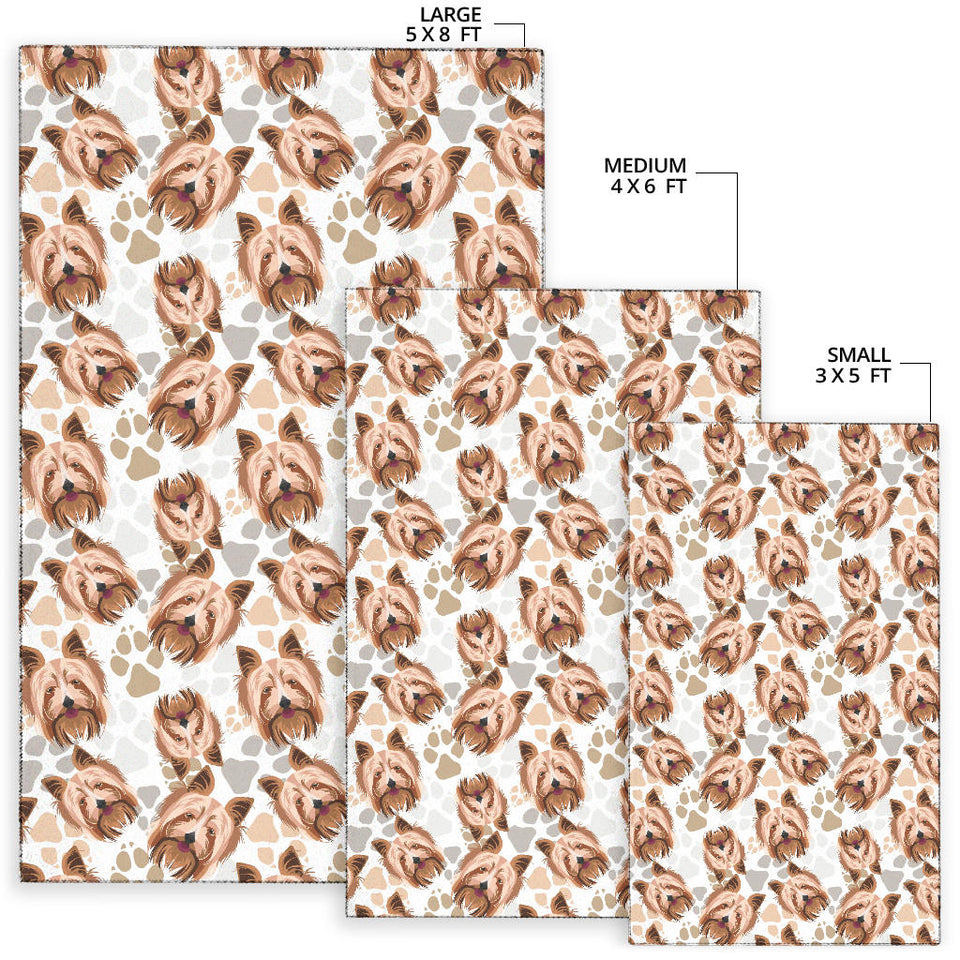 Yorkshire Terrier Pattern Print Design 04 Area Rug