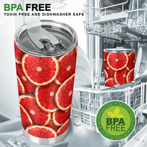 Sliced Grapefruit Pattern Background Tumbler