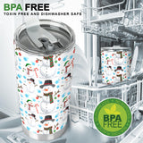 Snowman Pattern Background Tumbler