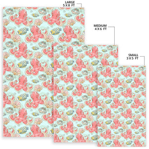 Octopus Fish Shell Pattern Area Rug