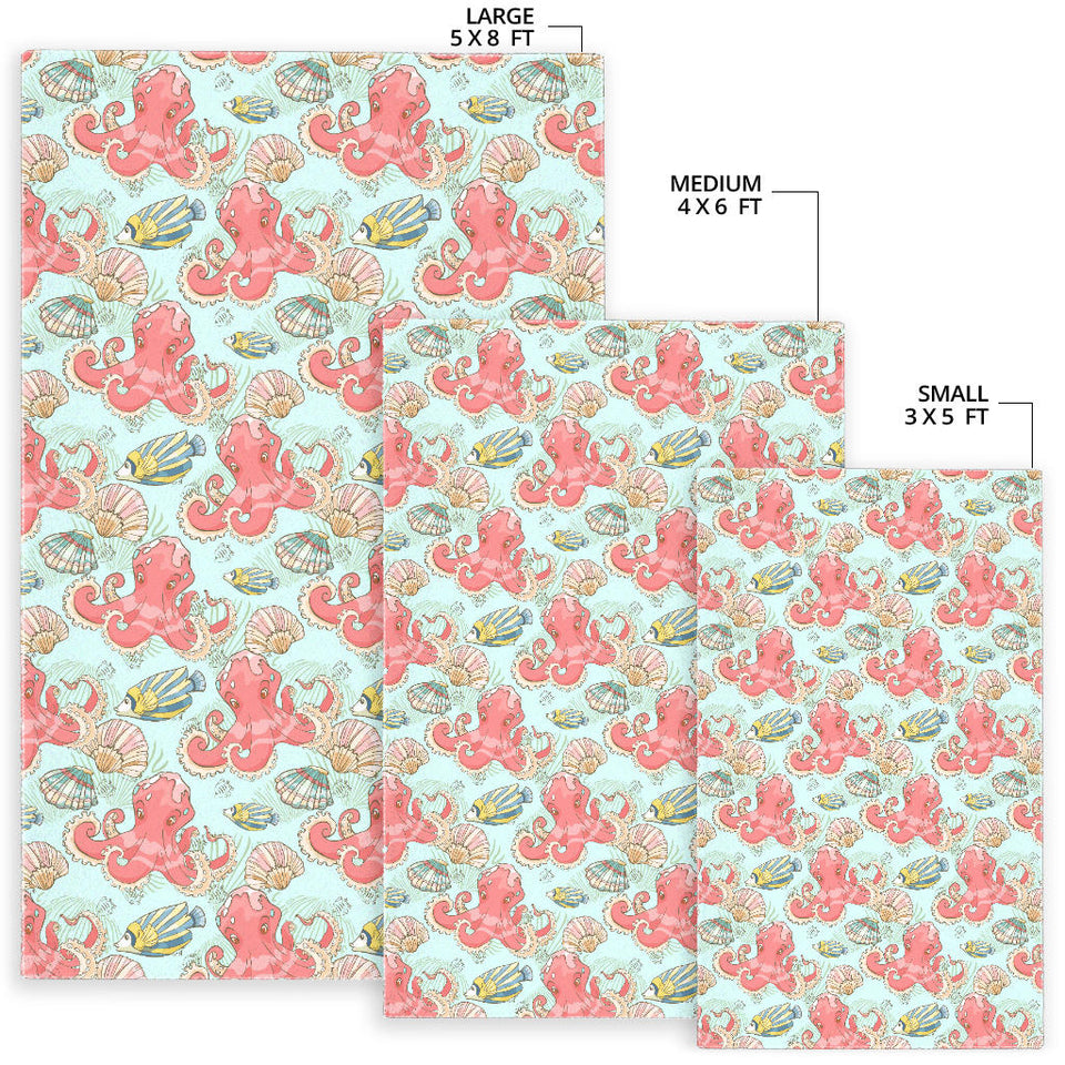 Octopus Fish Shell Pattern Area Rug