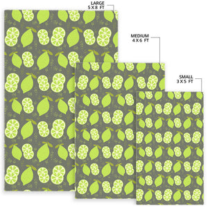 Lime Pattern Theme Area Rug