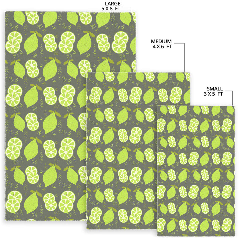 Lime Pattern Theme Area Rug