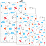 Airplane Cloud Pattern Area Rug