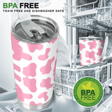 Pink Cow Skin Pattern Tumbler