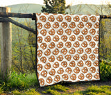 Pretzels Pattern Print Design 05 Premium Quilt