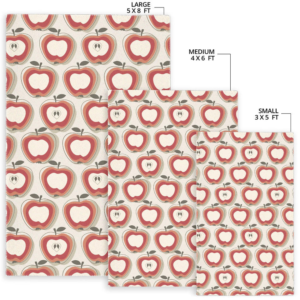 Red Apple Pattern Area Rug