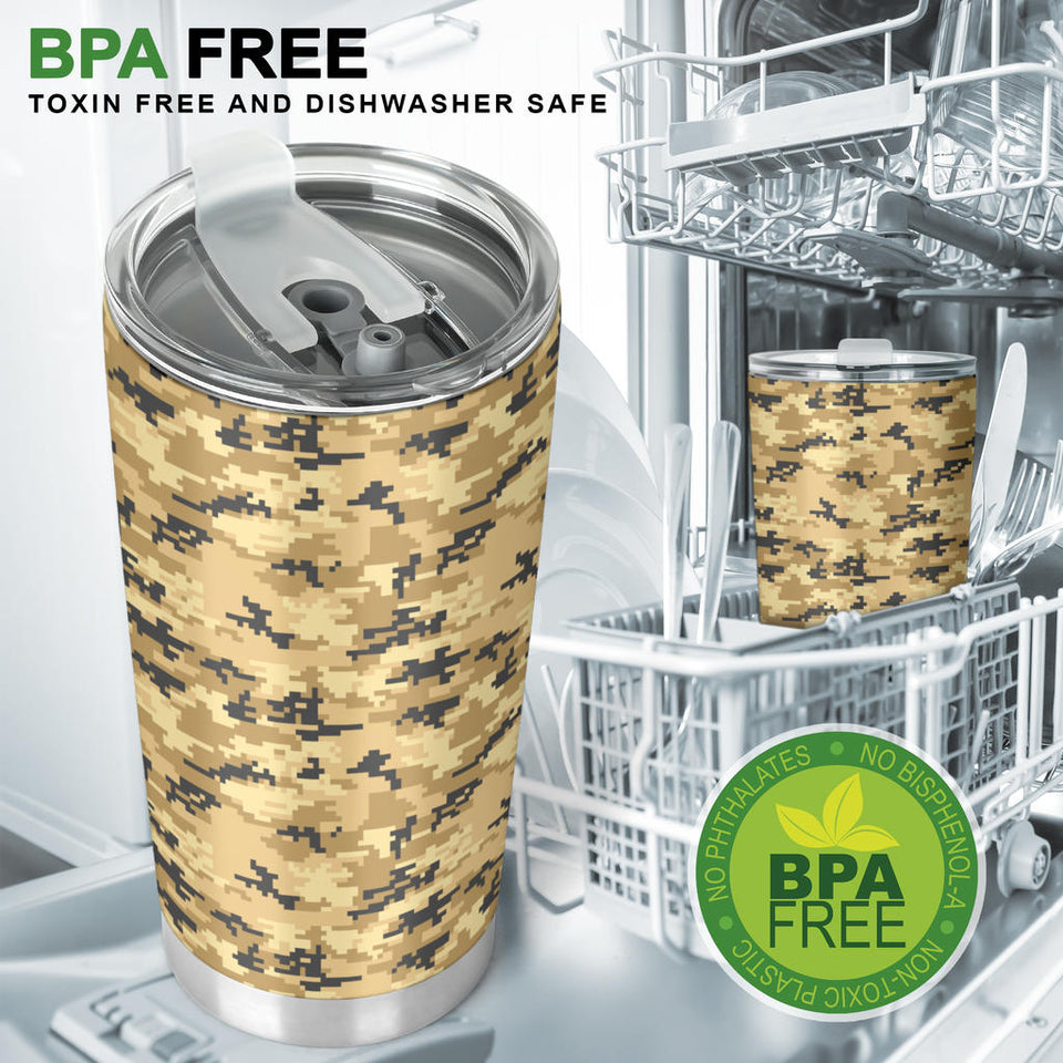 Sand Camo Camouflage Pattern Tumbler