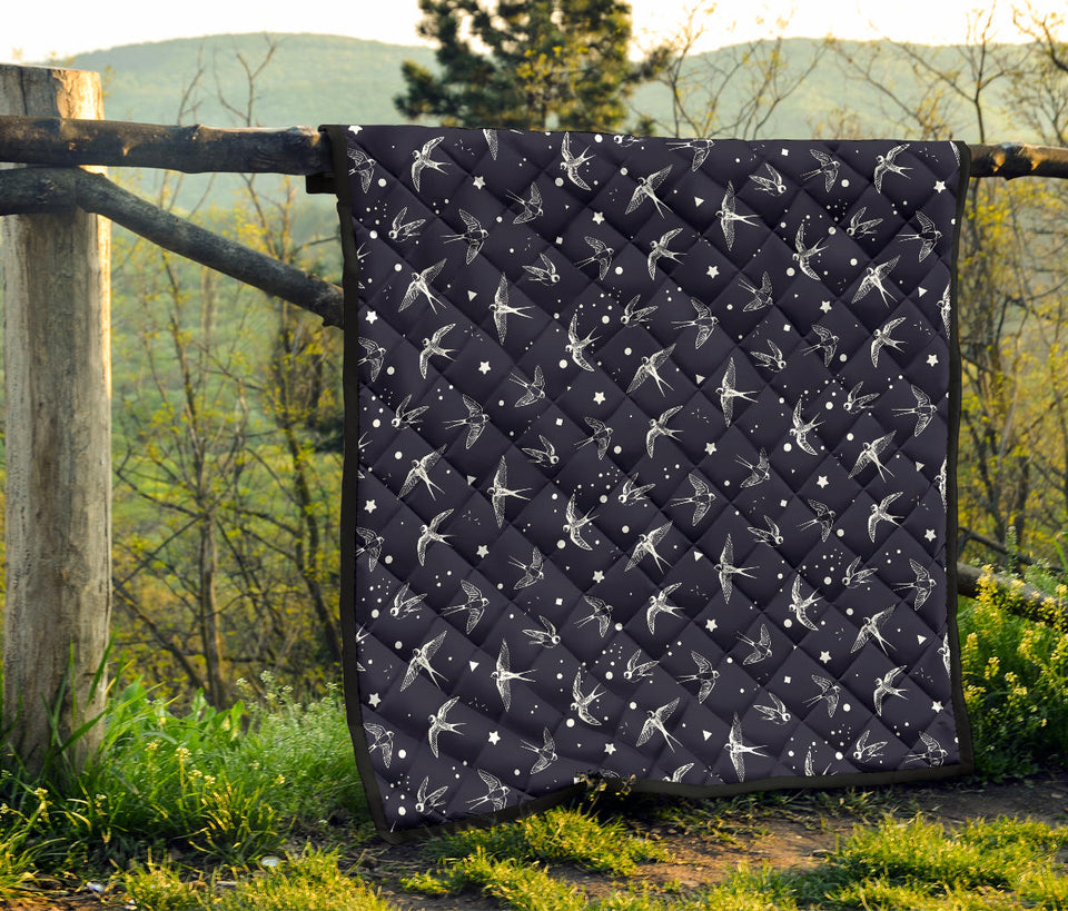 Swallow Pattern Print Design 02 Premium Quilt