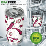 Red Chili Pattern background Tumbler