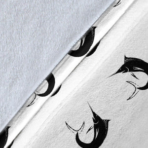 Swordfish Pattern Print Design 01 Premium Blanket