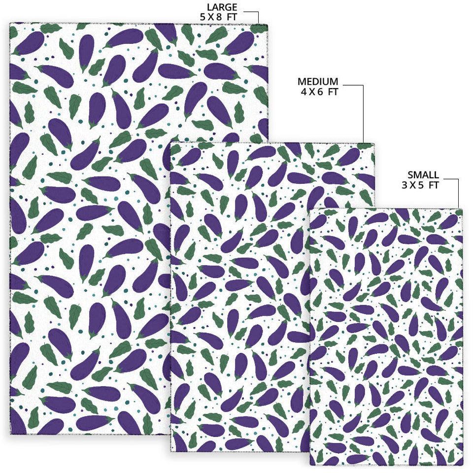 Eggplant Pattern Print Design 05 Area Rug