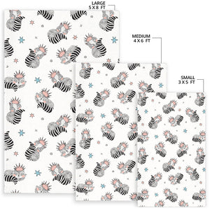 Sleep Raccoon Pattern Area Rug