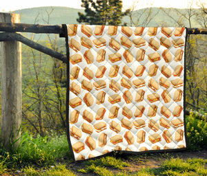 Sandwich Pattern Print Design 01 Premium Quilt