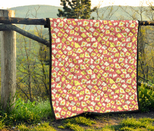 Popcorn Pattern Print Design 01 Premium Quilt