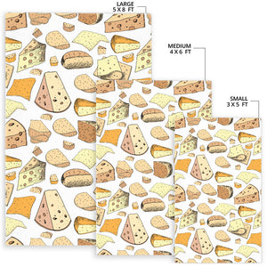 Cheese Pattern Theme Area Rug