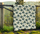 Stingray Pattern Print Design 03 Premium Quilt