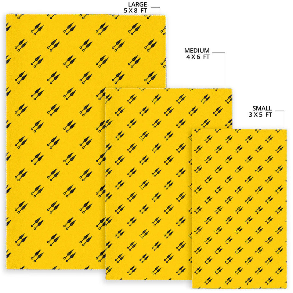 Ninja Weapon Pattern Area Rug