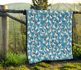 Pelican Pattern Print Design 04 Premium Quilt