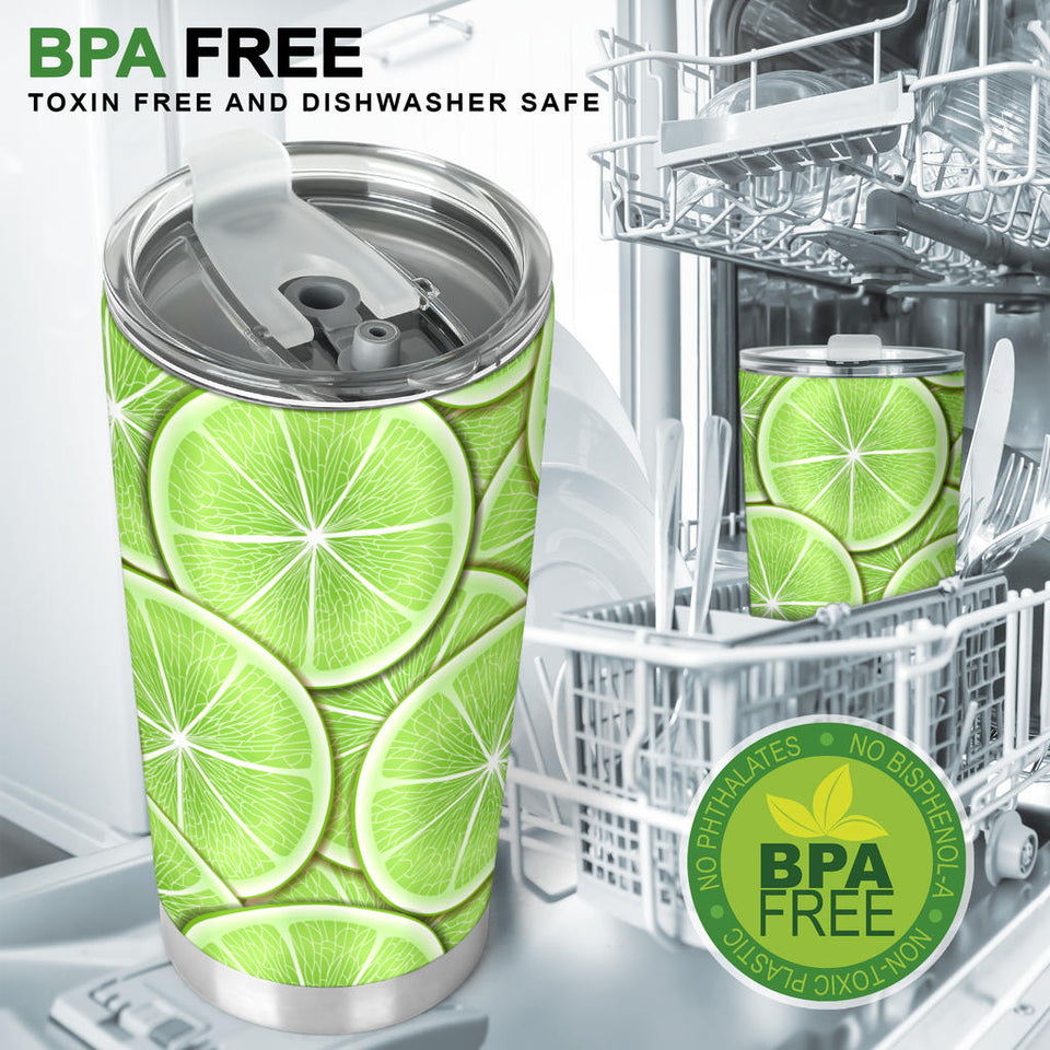 Sliced Lime Pattern Tumbler