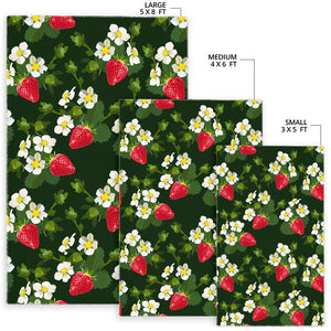 Strawberry Pattern Background Area Rug