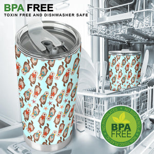 Otter Pattern Background Tumbler