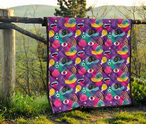 Snail Pattern Print Design 02 Premium Quilt