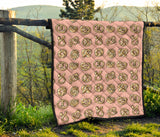 Pretzels Pattern Print Design 04 Premium Quilt