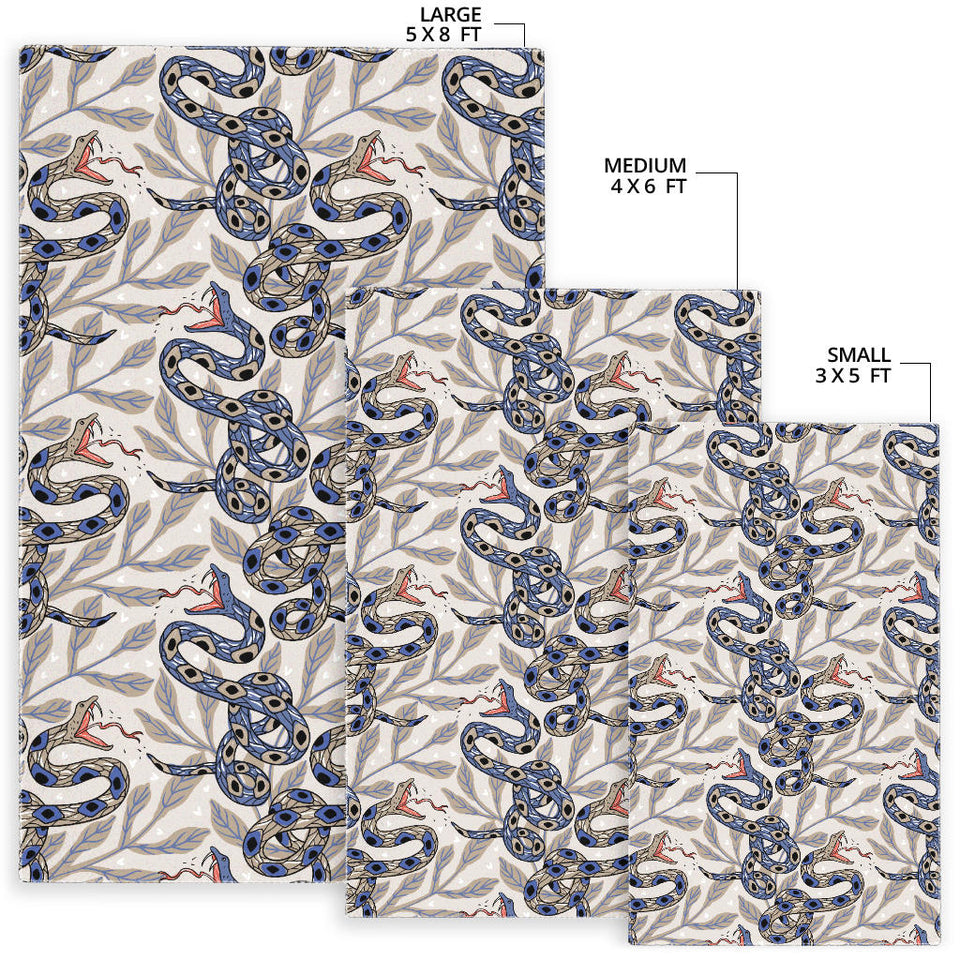 Snake Leaves Pattern Area Rug