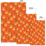 Classice Guitar Music Pattern Area Rug