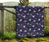 Pig Pattern Print Design 05 Premium Quilt