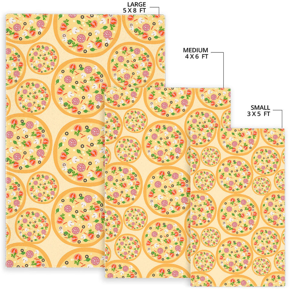 Pizza Theme Pattern Area Rug