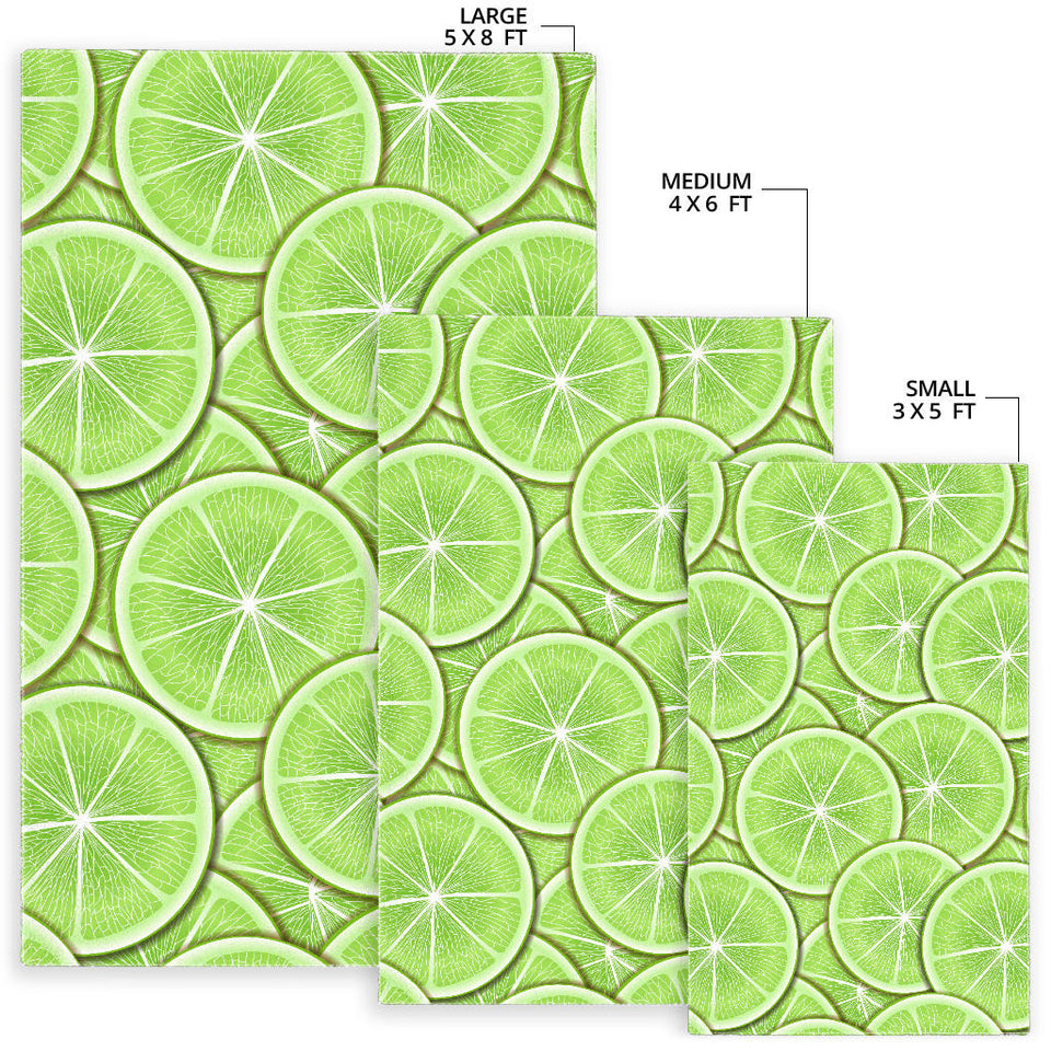 Sliced Lime Pattern Area Rug