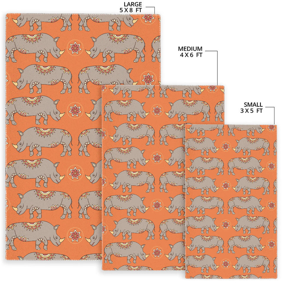Rhino Pattern Theme Area Rug