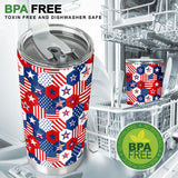 USA Star Hexagon Pattern Tumbler