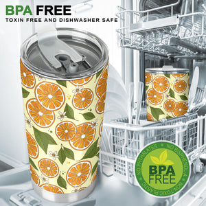 Sliced Orange Leaves  Pattern Tumbler