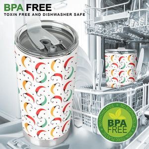 Red Green Yellow Chili Pattern Tumbler