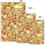 Pizza Pattern Background Area Rug