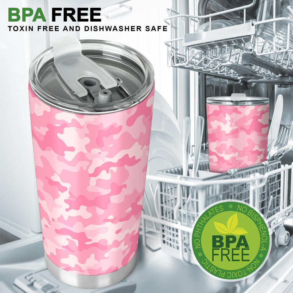 Pink Camo Camouflage Pattern Tumbler