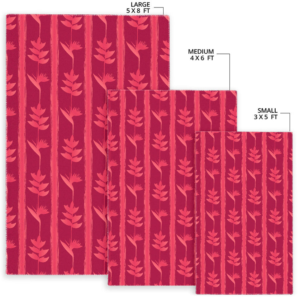 Heliconia Pink Pattern Area Rug