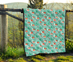 Snail Pattern Print Design 01 Premium Quilt