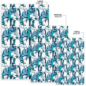 Penguin Pattern Area Rug